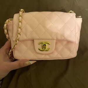 Chanel Light Pink Quilted Crossbody Bag